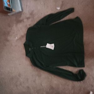 Green long sleeve polo